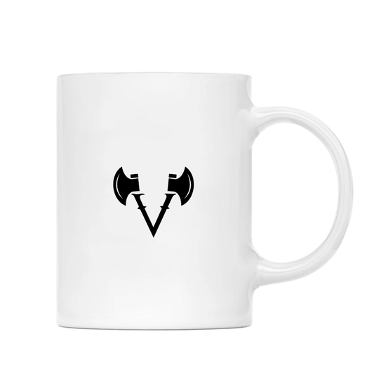 Classic Ceramic Diner Coffee Mug - Viking Axe Logo Only